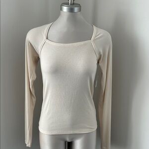 Cream Long Sleeve Women's Top